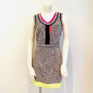 T Tahari Tweed Sleeveless Dress (Size 6)
